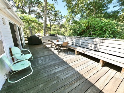 Wellfleet Village Cape Cod vacation rental - Rear deck for outdoor dining or relaxing