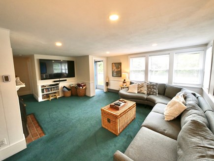 Wellfleet Village Cape Cod vacation rental - 75" Smart TV and custom XL couch for fun late movie nights!