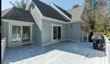 New Seabury, Mashpee Cape Cod vacation rental - Large sunny deck with furniture, gas grill