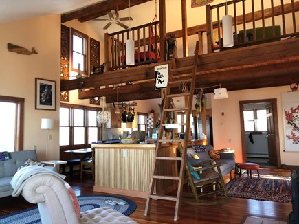 Truro, Cold Storage Beach Cape Cod vacation rental - Living room and loft