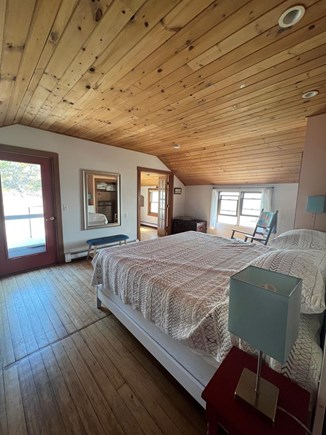 Truro, Cold Storage Beach Cape Cod vacation rental - Master bedroom with walkout to deck and meditation room