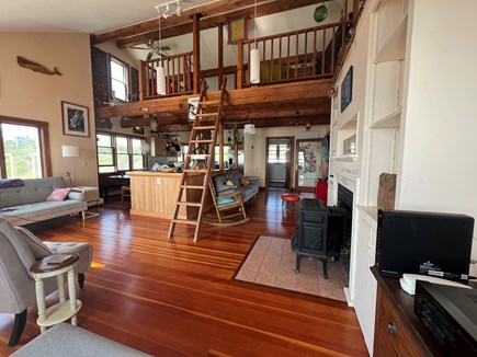 Truro, Cold Storage Beach Cape Cod vacation rental - Living room, kitchen and loft