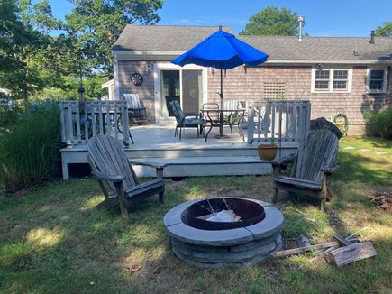 West Yarmouth Cape Cod vacation rental - Large deck overlooking backyard