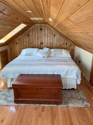 Dennisport Cape Cod vacation rental - Bedroom Loft (has 2 solar skylights and picture window.) King bed
