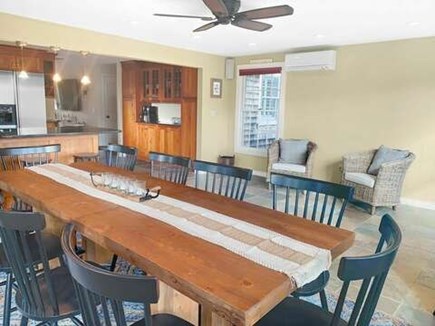 Chatham Cape Cod vacation rental - Family dining for 10 with sliders to a deck overlooking the yard