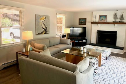 Eastham Cape Cod vacation rental - Newly renovated Living Room with slider out to pool
