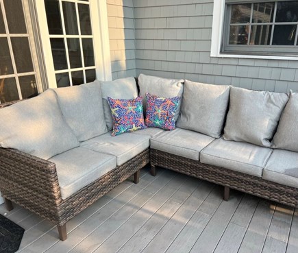 Dennis Cape Cod vacation rental - Outside seating on large deck
