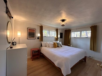Wellfleet Cape Cod vacation rental - King bedroom with TV so quiet at night you will sleep like a baby
