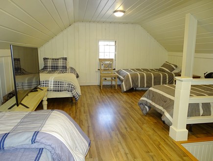 Falmouth Cape Cod vacation rental - Twin beds upstairs with A/C unit, half bath
