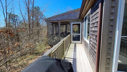 Wellfleet Cape Cod vacation rental - Deck with grill leads to wonderful screen porch