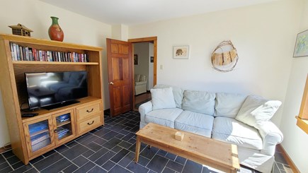 Wellfleet Cape Cod vacation rental - Living room with comfortable seating and flat screen TV