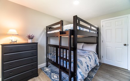 Marstons Mills Cape Cod vacation rental - Main floor bunk bed room with full over full bunks & central A/C