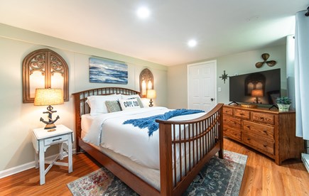 Marstons Mills Cape Cod vacation rental - Deep end room, Queen bed with smart tv - located on lower level