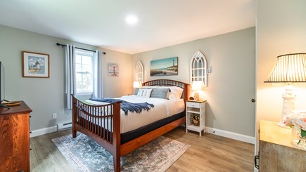 Marstons Mills Cape Cod vacation rental - Lighthouse room, Queen bed with linens, smart tv and central air