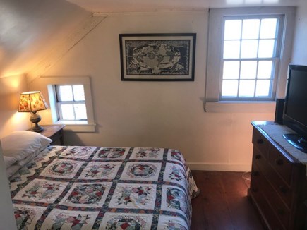 Truro Cape Cod vacation rental - Upstairs bedroom 3 with TV sleeps two.