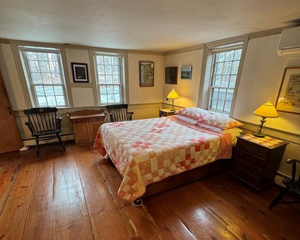 Truro Cape Cod vacation rental - Primary ground floor bedroom with large screen TV sleeps two.