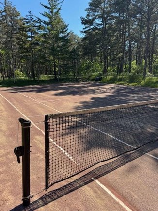 Truro Cape Cod vacation rental - Private natural clay tennis court in the woods.