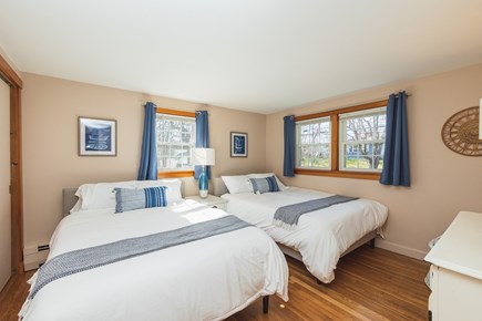 South Yarmouth Cape Cod vacation rental - Bedroom 2 - Two full sized memory foam beds with bright white lin