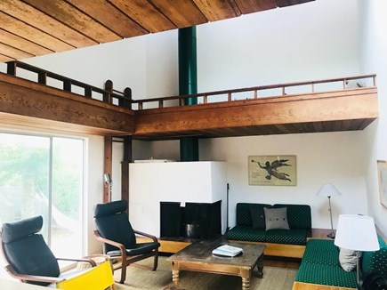 Orleans Cape Cod vacation rental - Living room & loft (loft is not accessible by guests for safety)