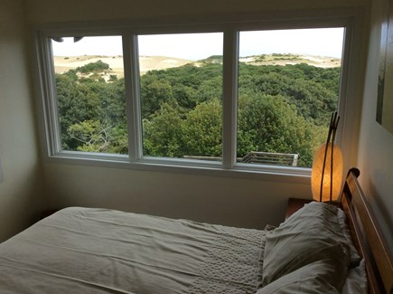 Provincetown, Ptown Cape Cod vacation rental - Top floor bedroom with queen bed has view of the dunes