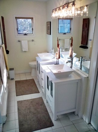 Provincetown, Ptown Cape Cod vacation rental - Two-bathroom sink vanity on the main floor bedroom