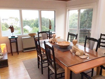 Provincetown, Ptown Cape Cod vacation rental - Indoor dining area sits 6 people with view of the bay water