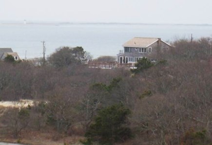 Provincetown, Ptown Cape Cod vacation rental - Distance view of house on hilltop and proximity of water view
