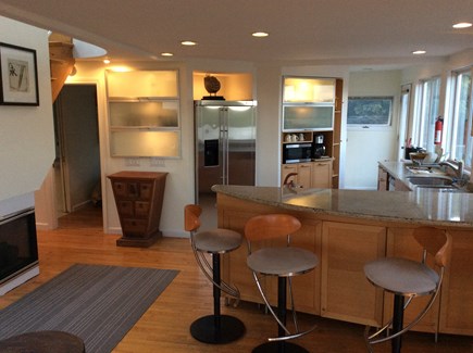 Provincetown, Ptown Cape Cod vacation rental - Well equipped kitchen elevated granite countertop and bar stools