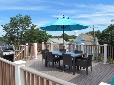 Provincetown, Near West End Cape Cod vacation rental - 2nd floor deck. Grill is now on ground level for safety.