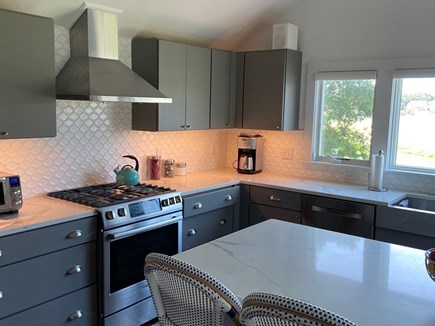 Seven Seas Falmouth Cape Cod vacation rental - Big chefs kitchen with stunning views and access to the deck