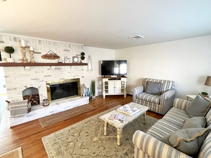 Yarmouth, South Yamouth Cape Cod vacation rental - Living Room with Fireplace.  We do not allow use of the Fireplace