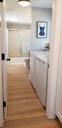 South Dennis Cape Cod vacation rental - Laundry room with washer and dryer.