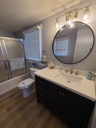 South Dennis Cape Cod vacation rental - Newly renovated full bath with shower/tub combo.