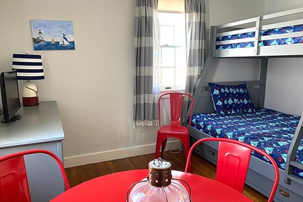 South Yarmouth Cape Cod vacation rental - Bedroom (Bunk beds, twin on top and double on bottom)-Front House