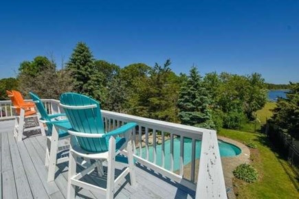 Dennis Cape Cod vacation rental - Overlook the pool with views of Bass River