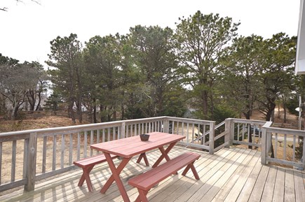 Eastham Cape Cod vacation rental - Deck with Table, Bench Seat and Barbecue