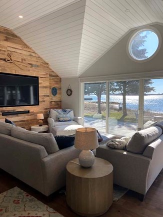 Pocasset Cape Cod vacation rental - Open Living area with sliders and view