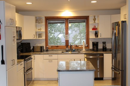 Eastham Cape Cod vacation rental - Main Kitchen w/ SS appliances. Dual door oven, prep island