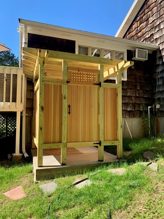 West Yarmouth Cape Cod vacation rental - A large, private, outdoor shower after a long day at the beach!