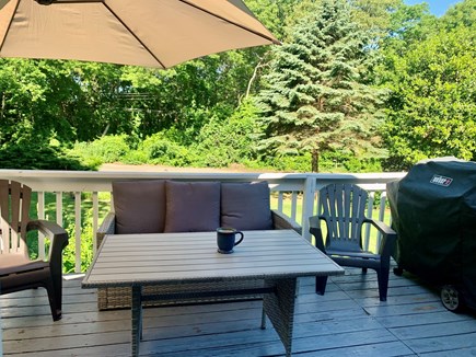 West Yarmouth Cape Cod vacation rental - Deck with Weber grill, over looking acres of conservation land