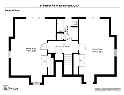 West Yarmouth Cape Cod vacation rental - Second Level floor plan