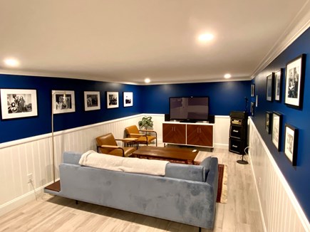 East Falmouth Cape Cod vacation rental - Basement with Smart TV, board games, video games and karaoke.