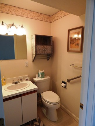 Plymouth, Cedarville Village MA vacation rental - Guest/Office Bathroom: tub & shower, comfort height toilet