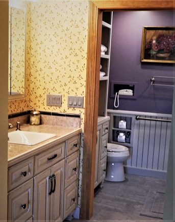 Plymouth, Cedarville Village MA vacation rental - Master Bath: custom cabs, comfort height toilet & vanity, granite