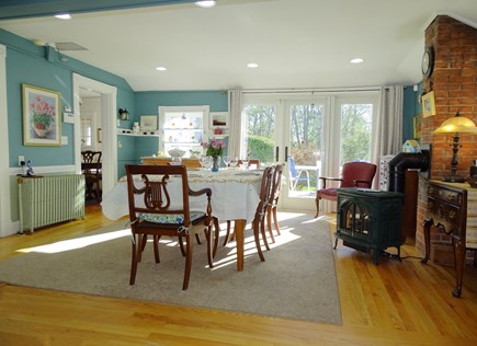 South Eastham Cape Cod vacation rental - Dining area patio door leads to deck and yard