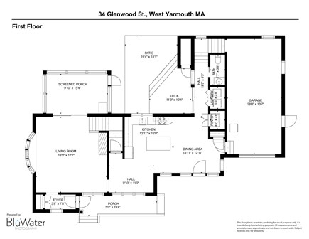 West Yarmouth Cape Cod vacation rental - First Floor Plan