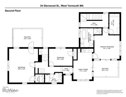 West Yarmouth Cape Cod vacation rental - Second Floor Floor Plans