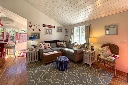 West Dennis Cape Cod vacation rental - Cathedral wood-planked ceilings