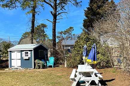 West Dennis Cape Cod vacation rental - Picnic table for chillin' while grillin'