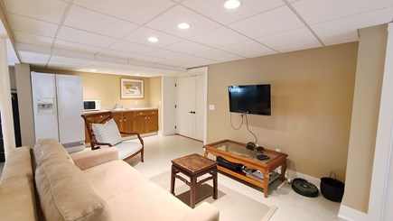 Wellfleet Cape Cod vacation rental - Finished lower level with sleep sofa, TV and kitchenette